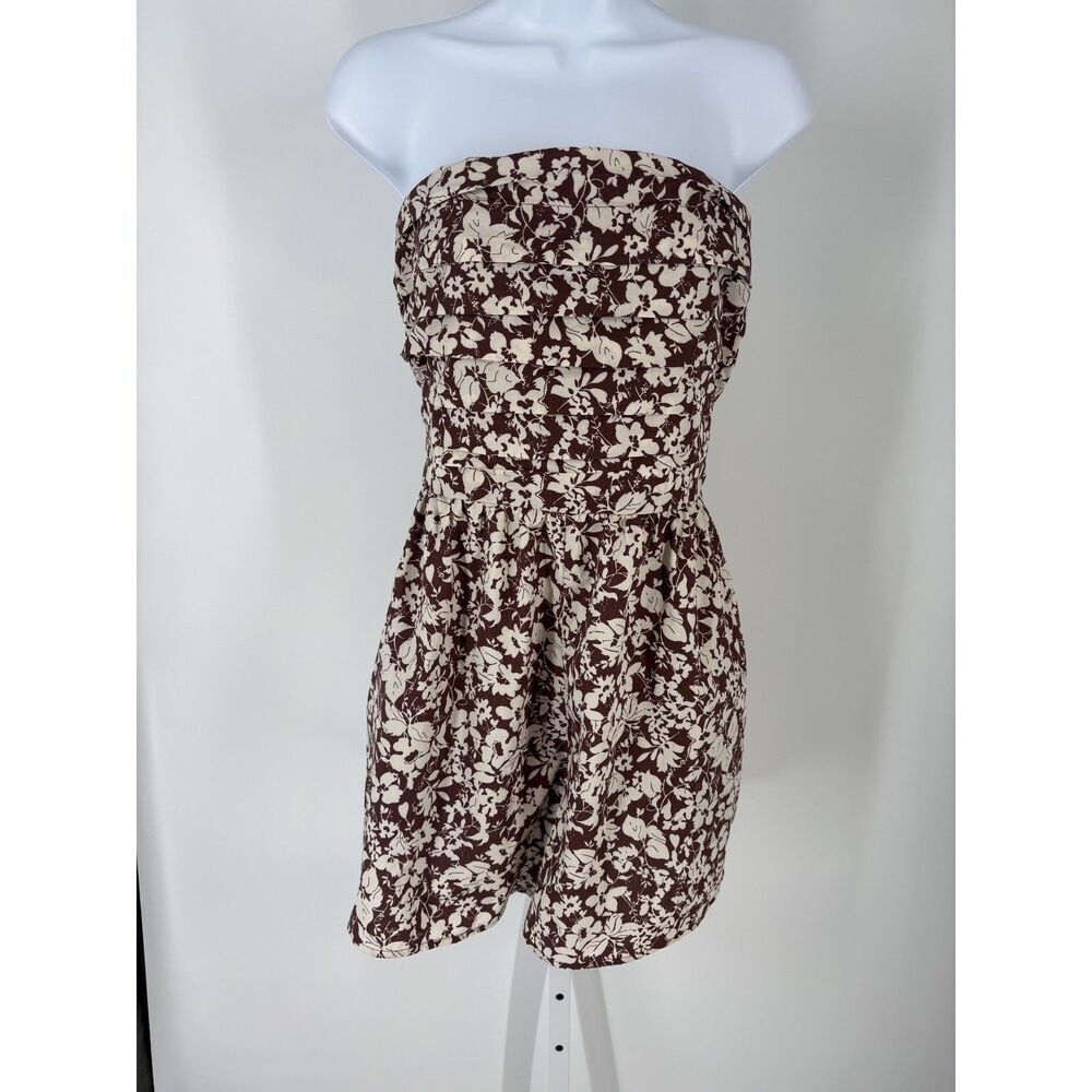 Abercrombie & Fitch Floral Strapless Romper